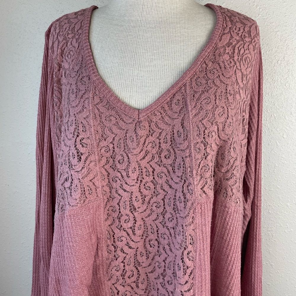 EUC Symmetry Womens Maude Lace Long Sleeve Too Size 3X - Picture 2 of 7